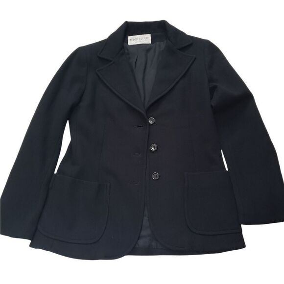 Union Labels ILGWU Vintage Tudor Square 100% Wool Blazer SMALL - Picture 1 of 16